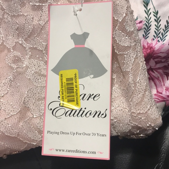 Rare Editions blush flowery dress, size 8 girls - Picture 7 of 7